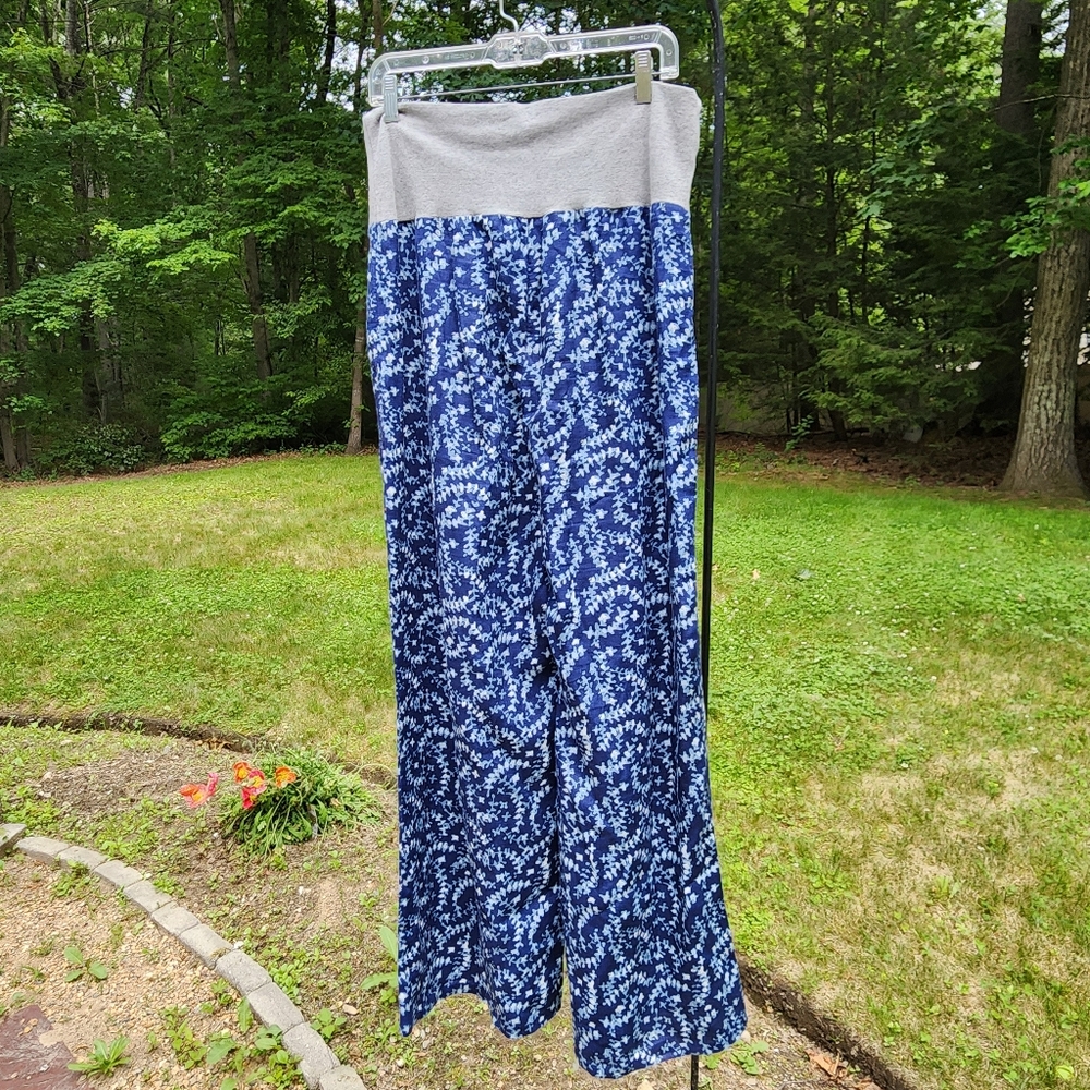 Wide Leg Navy Linen Pants Sundance Medium Beachy Coastal
